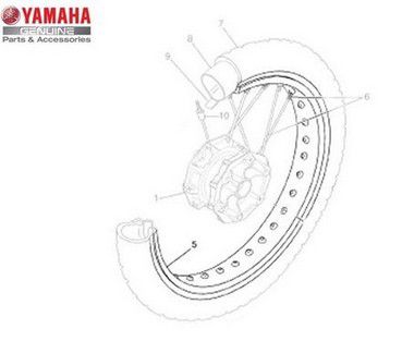 ARO DE RODA DIANTEIRA PARA XT660R ORIGINAL YAMAHA