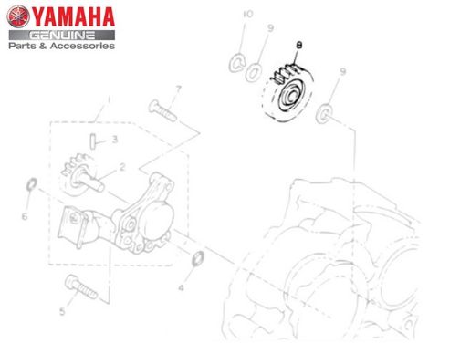 ENGRENAGEM DA BOMBA DE ÓLEO PARA XVS 250 VIRAGO ORIGINAL YAMAHA