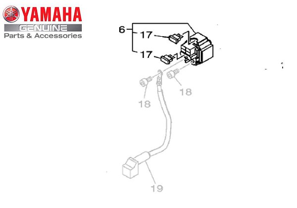 RELE DE PARTIDA CONJUNTO PARA MT03 E YZF R3 ORIGINAL YAMAHA