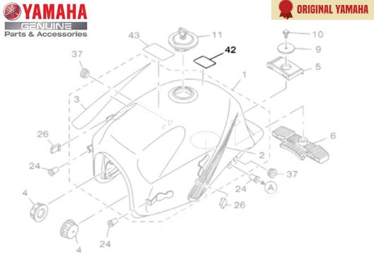 ETIQUETA DE ATENÇÃO 1 PARA VÁRIOS MODELO ORIGINAL YAMAHA