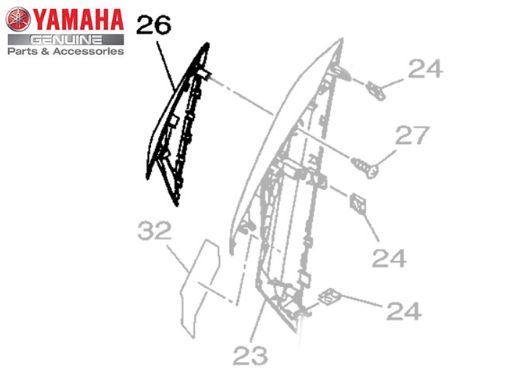 PAINEL 2 LADO DIREITO PARA NEO 125 UBS 2017 ATE 2025  ORIGINAL YAMAHA (CONSULTAR PRAZO DE ENTREGA E ESTOQUE)