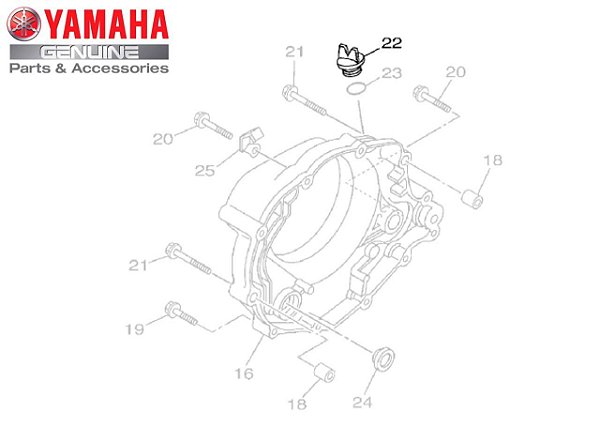 TAMPA DO MEDIDOR DO OLEO DA TTR230 ORIGINAL YAMAHA