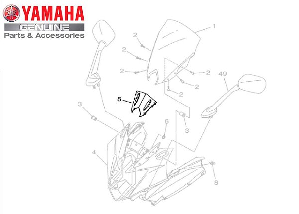 CAPA DO MEDIDOR PARA XJ6 F 2010 A 2017 ORIGINAL YAMAHA