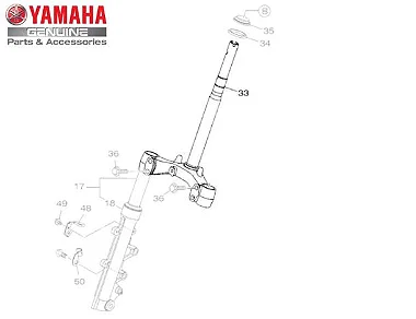 MESA INFERIOR OU SUPORTE INFERIOR DO GARFO PARA NMAX 160 2022 ORIGINAL YAMAHA