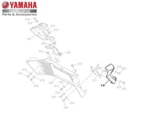 GUIA DE AR ESQUERDO DO RADIADOR PARA MT-03 ORIGINAL YAMAHA