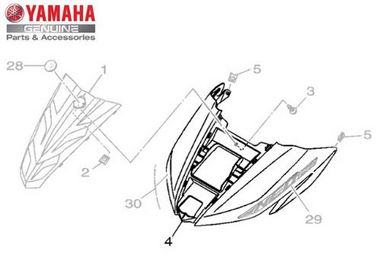 TAMPA FRONTAL PARA NEO 125 UBS 2016 A 2022 ORIGINAL YAMAHA