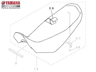 CAPA DE BANCO PARA NMAX 2019 ORIGINAL YAMAHA (CONSULTE PRAZO DE ENTREGA E ESTOQUE)