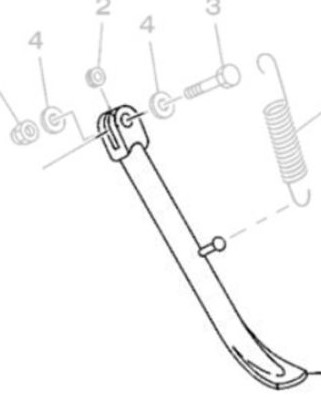 CAVALETE LATERAL FACTOU 125 2015 ORIGINAL YAMAHA (CONSULTAR PRAZO DE ENTREGA E ESTOQUE)