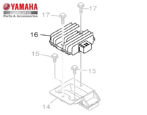 RETIFICADOR E REGULADOR PARA YZF-R3 ATÉ 2019 E MT-03 ATÉ 2020 ORIGINAL YAMAHA