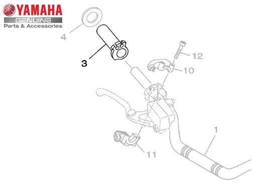 TUBO GUIA DO ACELERADOR YAMAHA XT 660 Z, FAZER 250, XJ6 N, XJ6 F, XT 660R, MT 07, MT 03 ORIGINAL (CONSULTAR PRAZO DE ENTREGA E ESTOQUE)