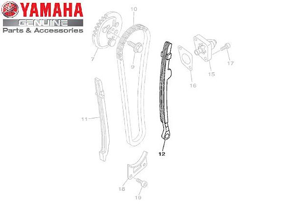 GUIA LIMITADORA 2 OU GUIA TENSORA PARA FAZER 150, FZ15 2023,FACTOR 150, FACTOR 125 ORIGINAL YAMAHA