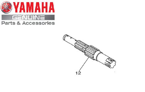 EIXO SECUNDARIO DO CAMBIO PARA XTZ125 2008 A 2016 E YBR125 2008 A 2016 ORIGINAL YAMAHA