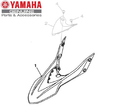 PARALAMA DIANTEIRO PARA XTZ250 NOVA LANDER ABS 2025 ORIGINAL YAMAHA