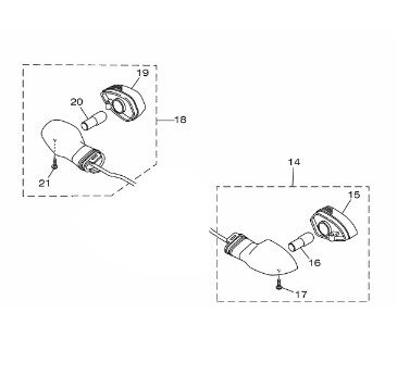 PISCA TRASEIRO - XTZ LANDER 250 2025 A 2026 ORIGINAL YAMAHA (CONSULTAR PRAZO DE ENTREGA E ESTOQUE)