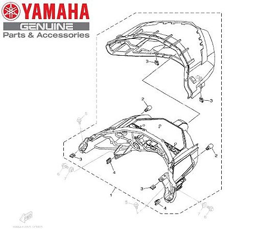 LANTERNA TRASEIRA COMPLETA PARA NNAX160 2025 ATE 2026ORIGINAL YAMAHA (CONSULTAR PRAZO DE ENTREGA E ESTOQUE)
