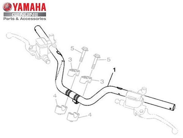 GUIDAO PARA NMAX 160 2025 A 2026 ORIGINAL YAMAHA (CONSULTAR PRAZO DE ENTREGA E ESTOQUE)