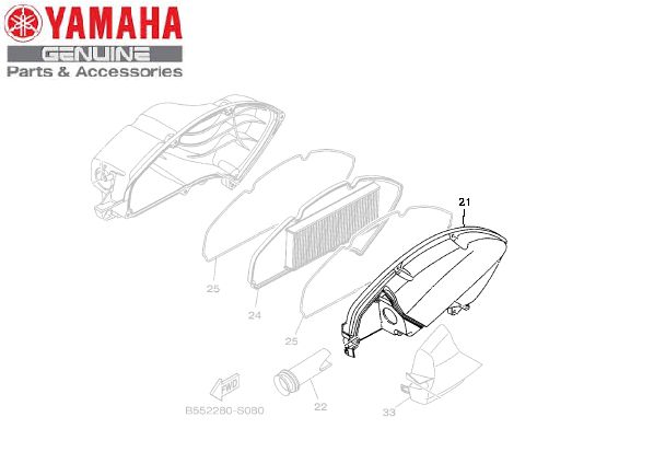 TAMPA DA CAIXA DO FILTRO DE AR PARA NMAX 160 ORIGINAL YAMAHA (CONSULTAR PRAZO DE ENTREGA E ESTOQUE)