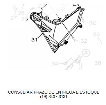 MOLDURA DA TAMPA LATERAL DIREITA NMAX 160 2021 ATE 2025 /2026 ORIGINAL YAMAHA (CONSULTAR PRAZO DE ENTREGA E ESTOQUE)