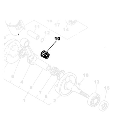 ROLAMENTO DE AGULHAS (SUPERIOR)- DT 200 - ORIGINAL YAMAHA