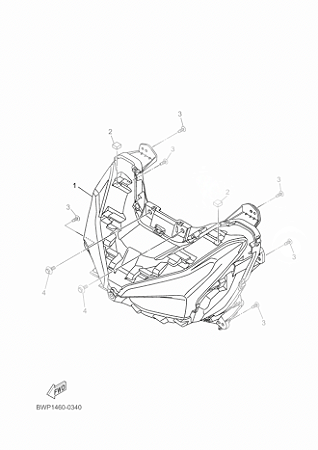 FAROL COMPLETO- AEROX -ORIGINAL YAMAHA