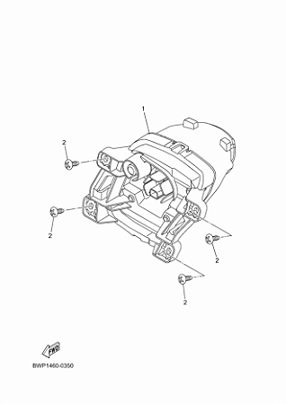LANTERNA TRASEIRA COMPLETA PARA AEROX -ORIGINAL YAMAHA