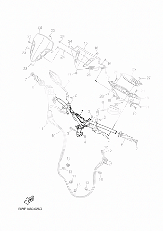 GUIDÃO PARA AEROX-ORIGINAL YAMAHA