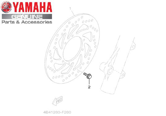 PARAFUSO DO DISCO DE FREIO DIANTEIRO PARA XTZ250 LANDER ORIGINAL YAMAHA