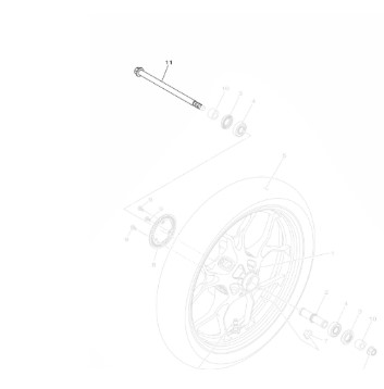 EIXO DA RODA DIANTEIRA PARA R3 2023 ORIGINAL YAMAHA