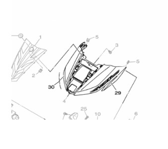 Graficos carenagem da Neo 125 2020 branco -Direito e Esquerdo --Original Yamaha