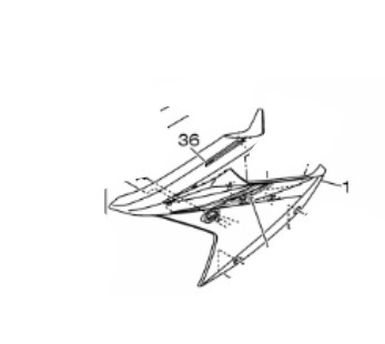 GRAFICO DA CARENAGEM LATERAL R15 2025 ORIGINAL YAMAHA