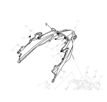PARALAMA TRASEIRO AEROX-ORIGINAL YAMAHA