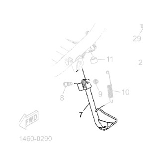 CAVALETE LATERAL PARA AEROX- ORIGINAL YAMAHA