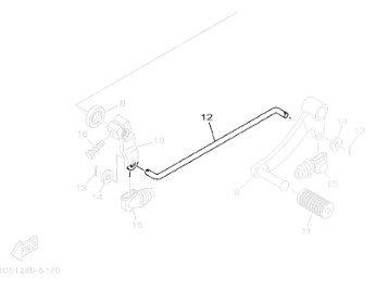 Haste do cambio da fz 25 2019 -original yamaha