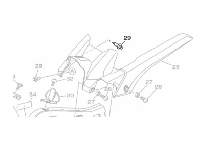 REBITE FIXADOR DA TAMPA DO PARALAMA TRASEIRO PARA MT-07 ORIGINAL YAMAHA (CONSULTAR PRAZO DE ENTREGA E ESTOQUE)