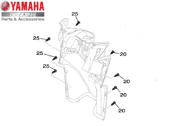 PARAFUSO PARA FIXAÇÃO DA CARENAGEM FRONTAL DA NEO125 UBS ORIGINAL YAMAHA( vendido por unidade)