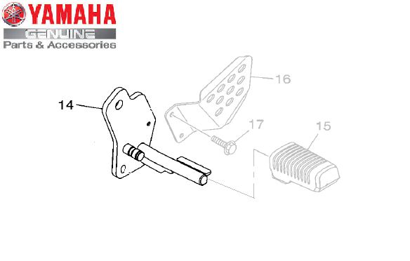 ESTRIBO DIANTEIRO ESQUERDO PARA YS FAZER 150 2016 a 2021 ORIGINAL YAMAHA