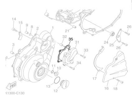 JUNTA DA TAMPA DO MOTOR DE ARRANQUE-XT 660R -ORIGINAL YAMAHA