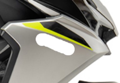 ADESIVO LADO DIREITO SILVER -PRETO E AMARELO-AEROX 2026-ORIGINAL YAMAHA