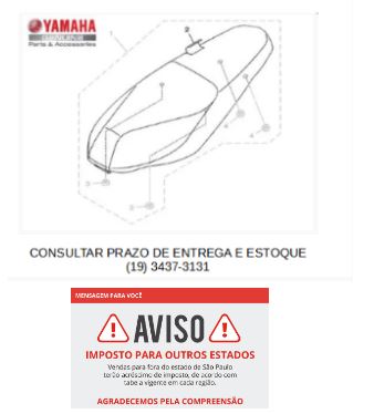CAPA DO BANCO PARA NEO 125 UBS 2017 ATE 2025 ORIGINAL YAMAHA (CONSULTAR PRAZO DE ENTREGA E ESTOQUE)