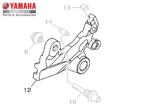 FIXADOR DO SUPORTE DA PINÇA DO FREIO TRASEIRO PARA YZF R3 e MT03 ate 2020 ORIGINAL YAMAHA