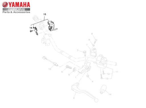 INTERRUPTOR DO GUIDÃO DIREITO OU PUNHO DE PARTIDA PARA XTZ 250 LANDER ATÉ 2008 ORIGINAL YAMAHA