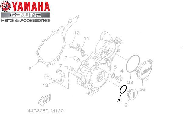 ANEL DE BORRACHA DO SINCRONIZADO MAIOR PARA FAZER 250, FZ 15 2023, LANDER E TENERE 250 ORIGINAL YAMAHA