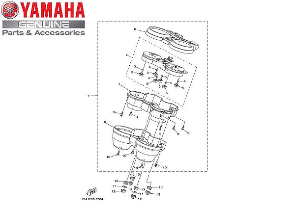 PAINEL COMPLETO PARA FAZER 250 2006 A 2008 ORIGINAL YAMAHA