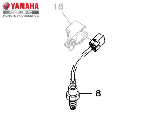 SENSOR TUBO DE ESCAPE SONDA LAMBDA PARA LINHA 150CC FAZER , FACTOR , CROSSER E FACTOR 125 ORIGINAL YAMAHA