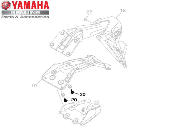 PARAFUSO HEXAGONAL INTERNO (M5) RABETA MT 03 ORIGINAL YAMAHA