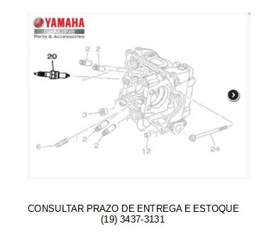 VELA DE IGNIÇÃO (NGK CPR8EA) PARA NMAX 160 2017 ATE 2025 ORIGINAL YAMAHA (CONSULTAR ESTOQUE E PRAZO DE ENTREGA)