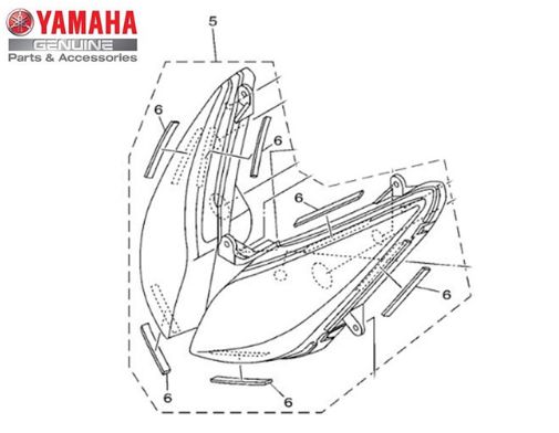 BLOCO ÓPTICO DO FAROL PARA NEO AT115 2008 ORIGINAL YAMAHA