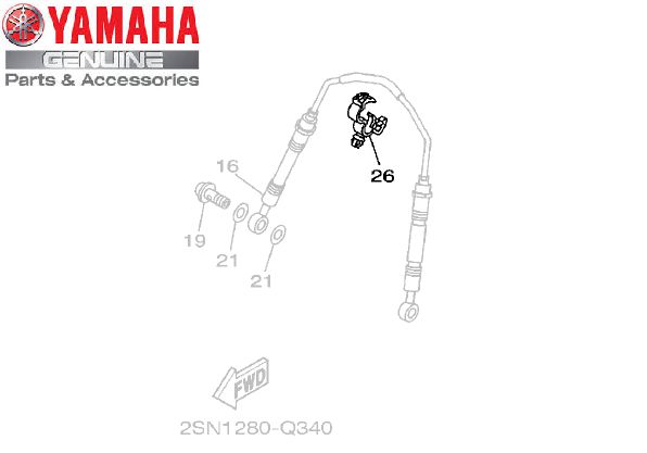 BRAÇADEIRA PARA XJ6 N 2010 Á 2016 E MT-07 ORIGINAL YAMAHA