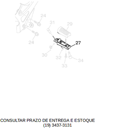 ESTRIBO  PARA FAZER 250 2018 ATE 2023 ORIGINAL YAMAHA (CONSULTAR PRAZO DE ENTREGA E ESTOQUE)