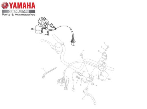 INTERRUPTOR DIREITO DO GUIDÃO OU PUNHO DIREITO PARA YS FAZER 250 TODOS OS MODELOS DE 2006 Á 2010 ORIGINAL YAMAHA